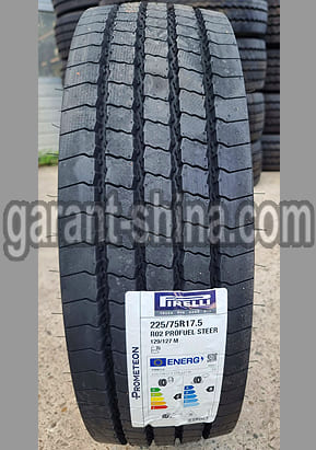 Pirelli R02 ProFuel Steer (рулевая) 225/75 R17.5 129/127M 14PR - Фото реального протектора с этикеткой